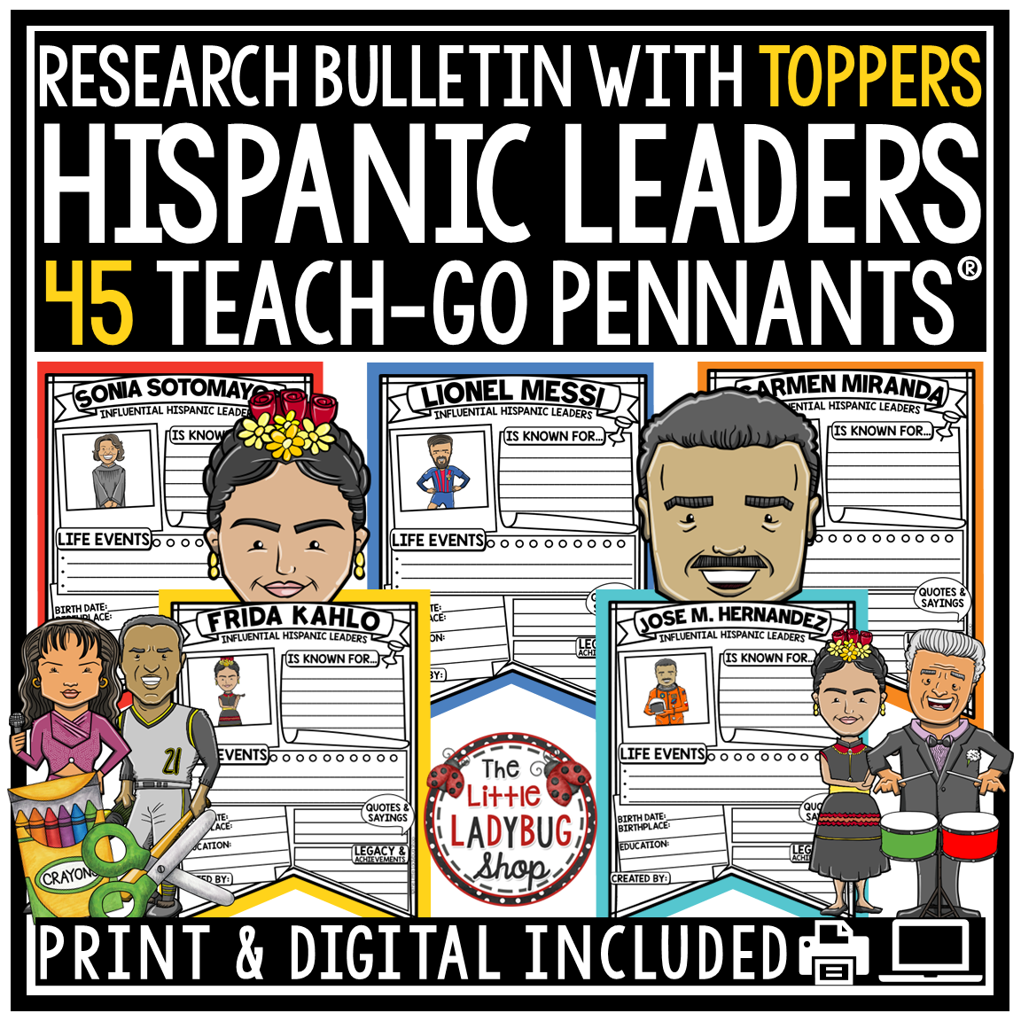 Hispanic Heritage Month Research Activities Bulletin Board