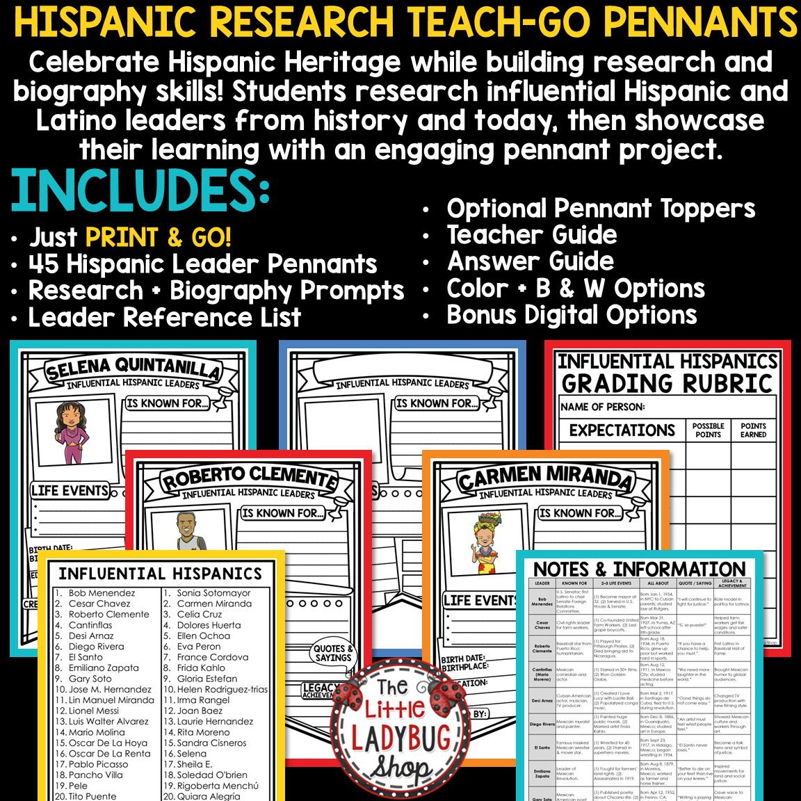 Hispanic Heritage Month Research Activities Bulletin Board
