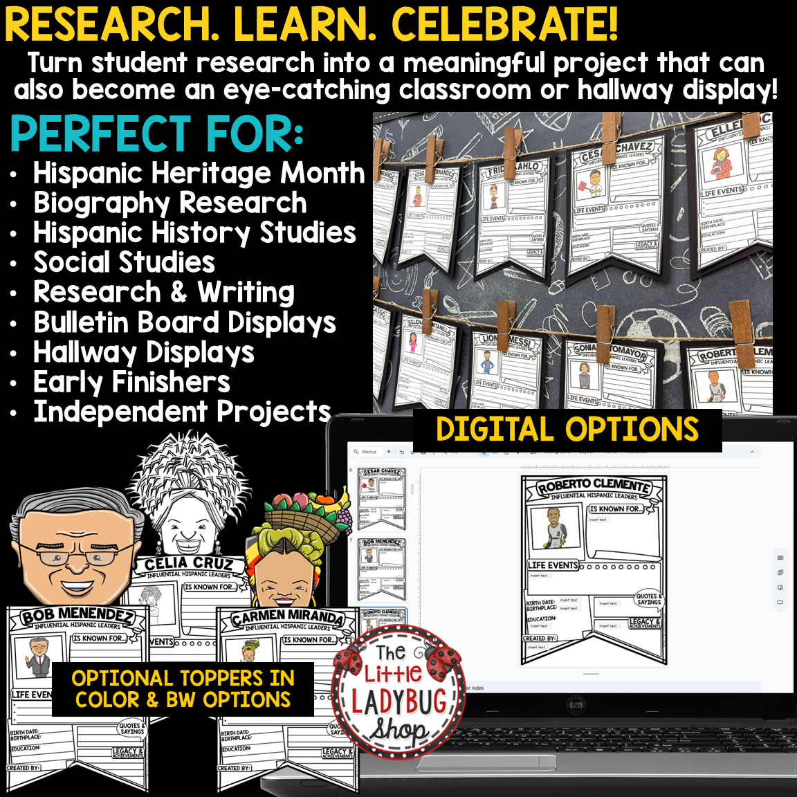 Hispanic Heritage Month Research Activities Bulletin Board