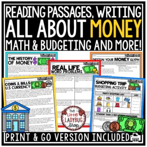 Money Financial Literacy Budgeting Reading Math Word Problems