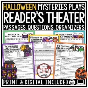 Mysteries Reader's Theater Halloween Fall Reading Passages Activities