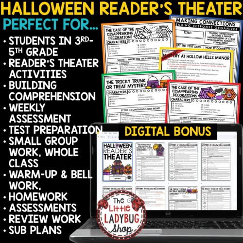 Mysteries Reader's Theater Halloween Fall Reading Passages Activities