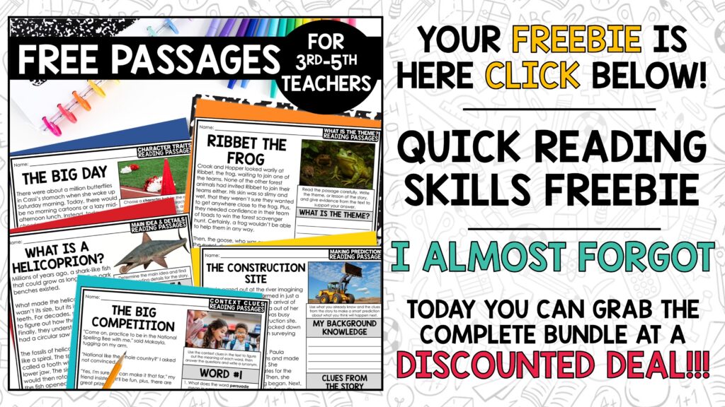 The Little Ladybug Shop Reading Skills Comprehension Passages 3rd, 4th Grade