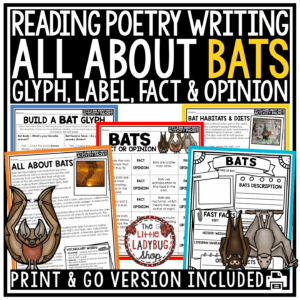 All About Bats Reading Science Template Halloween Bats Week Writing Activities