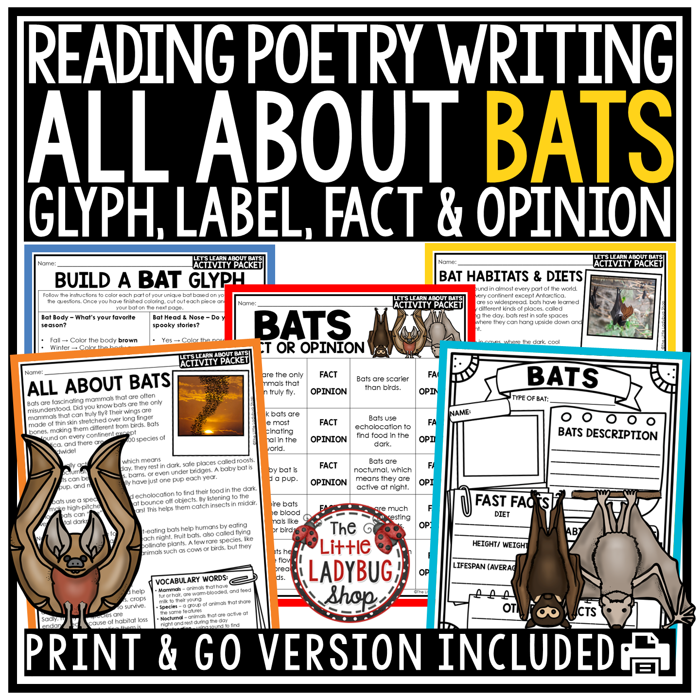 All About Bats Reading Science Template Halloween Bats Week Writing Activities