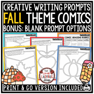 October Fall Creative Comics Strip Template Writing Prompts