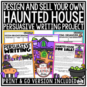 Design a Haunted House for Sale Craft Persuasive Writing Activity