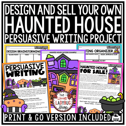 Design a Haunted House for Sale Craft Persuasive Writing Activity
