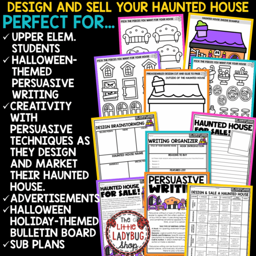 Design a Haunted House for Sale Craft Persuasive Writing Activity