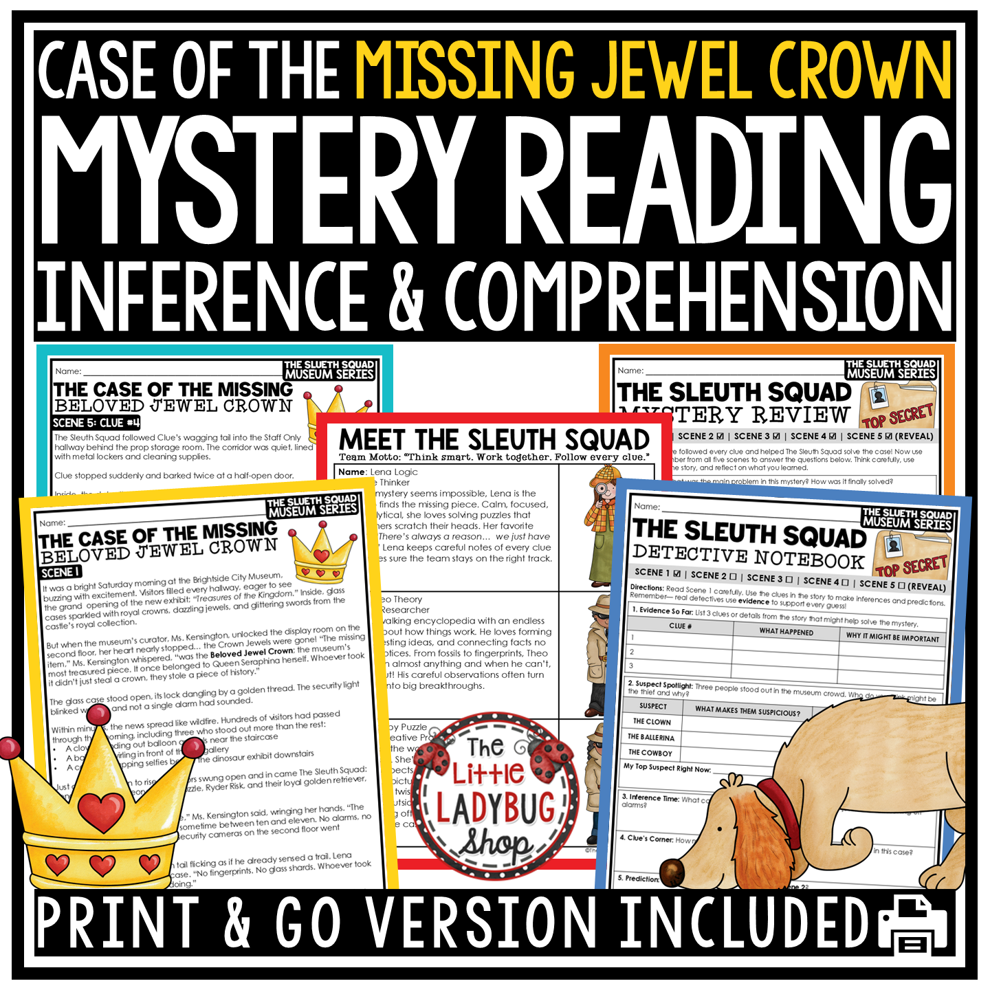 Critical Thinking Problem-Solving Inferencing Mystery Reading Activities