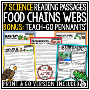 Animal Habitats Ecosystems Food Chains and Food Webs Worksheets