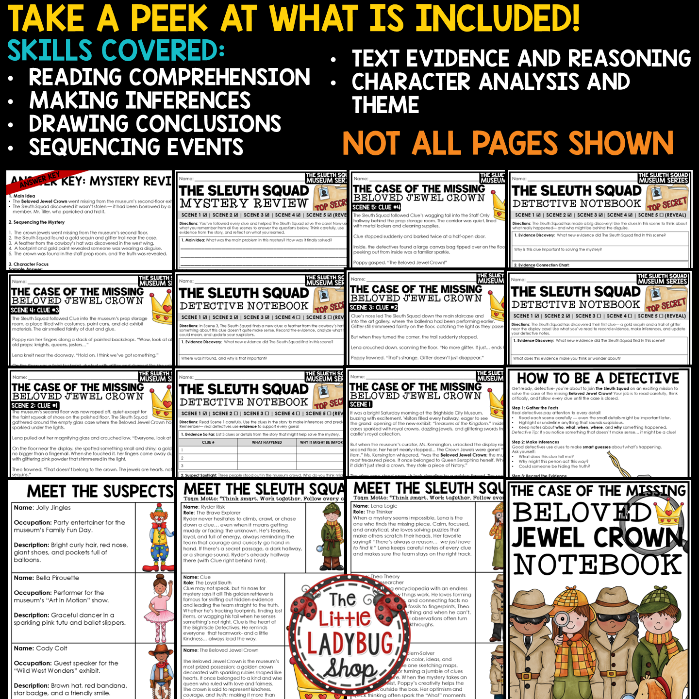 Critical Thinking Problem-Solving Inferencing Mystery Reading Activities