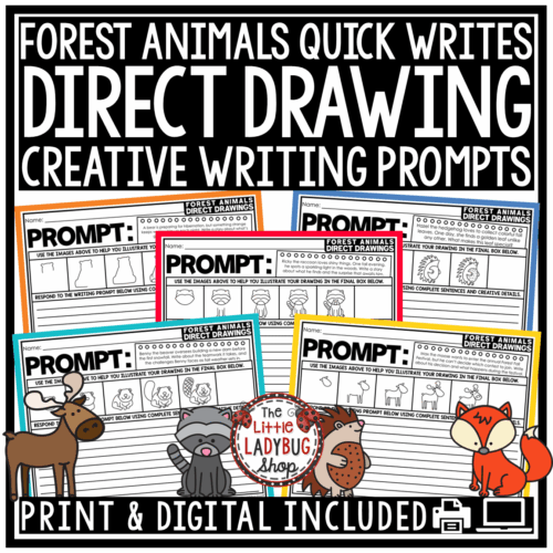 Directed Drawing Fall Forest Animals Creative Writing Prompts
