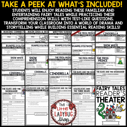 Drama Play Reader's Theater Scripts Fairy Tales Reading Passages 3rd 4th Grade
