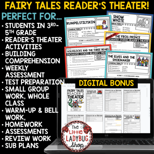 Drama Play Reader's Theater Scripts Fairy Tales Reading Passages 3rd 4th Grade