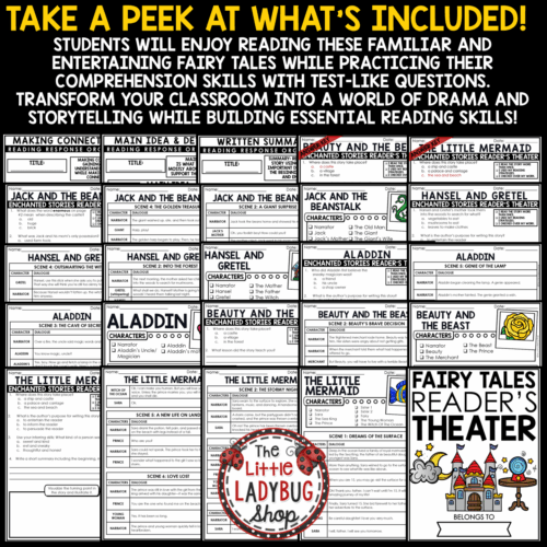 Drama Play Reader's Theater Scripts Fairy Tales Reading Passages 3rd 4th Grade