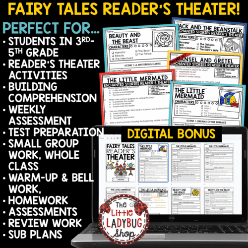Drama Play Reader's Theater Scripts Fairy Tales Reading Passages 3rd 4th Grade