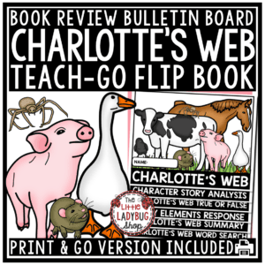 Charlotte's Web Novel Study Activities Reading Book Review Template