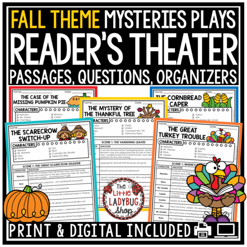 Mysteries Reader's Theater Fall Thanksgiving Reading Activities
