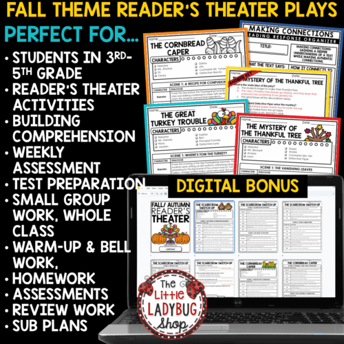 Mysteries Reader's Theater Fall Thanksgiving Reading Activities