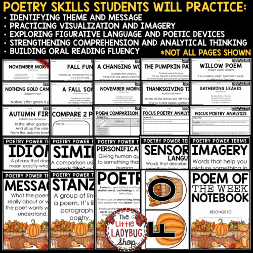 Autumn Poem Fall October Poetry Reading Comprehension Passages 3rd 4th 5th Grade