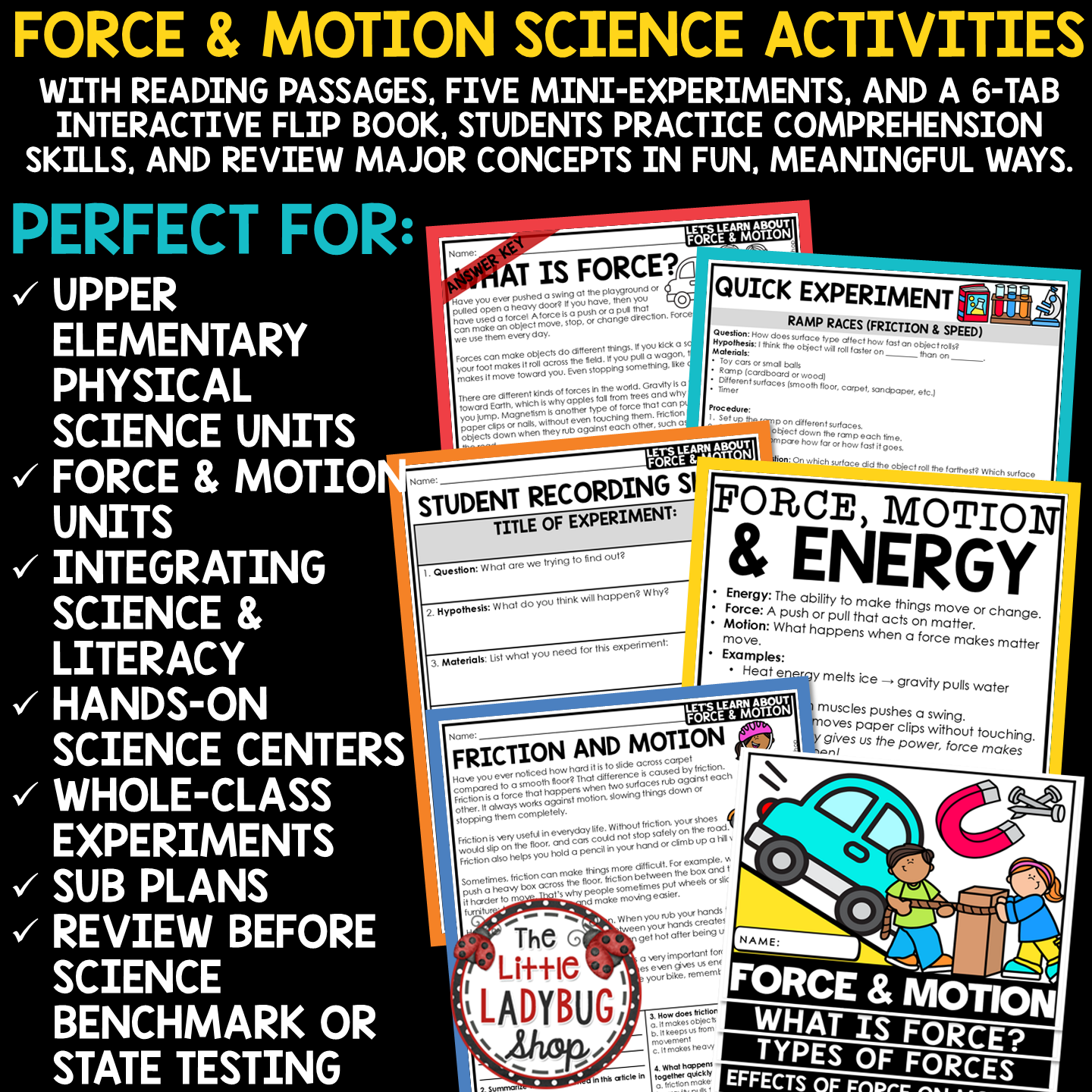 Force Motion and Energy Worksheet Simple Machine Friction Gravity Laws of Motion