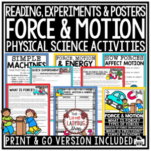 Force Motion and Energy Worksheet Simple Machine Friction Gravity Laws of Motion