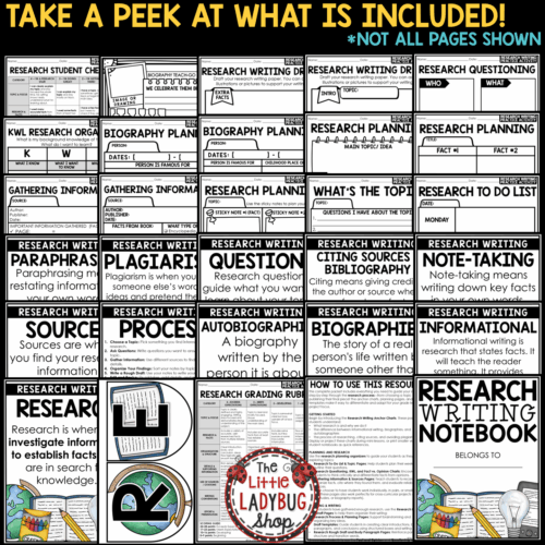 Informational Biography Research Paper Writing Graphic Organizers