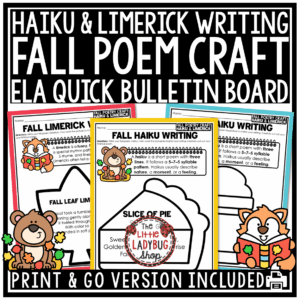 Free Autumn Fall Haiku Limerick Poetry Writing Craft Bulletin Board