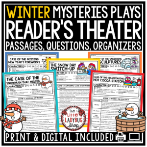 Mysteries Reader's Theater Winter January New Years Reading Activities