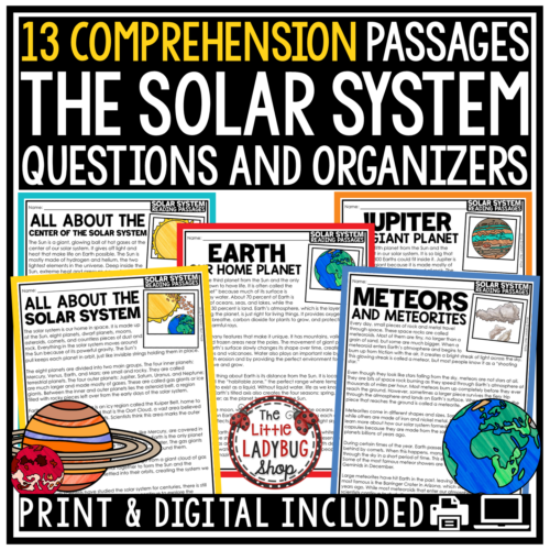 Planets of the Solar System Reading Comprehension Passages
