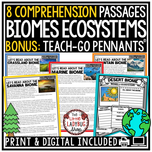 Biomes and Ecosystems Reading Passages Research Activities