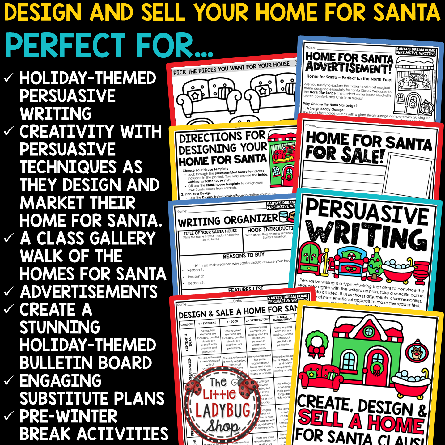 Design Sell a Home for Santa Christmas Craft Persuasive Writing