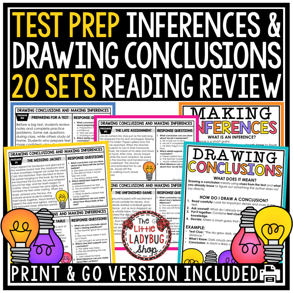 Free Reading Task Cards 2 - The Little Ladybug Shop