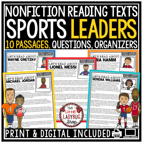 Sports Activities Reading Comprehension Passages and Questions 3rd 4th 5th Grade