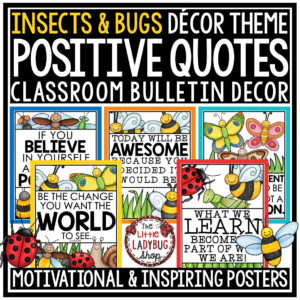 Garden Bugs Insects Bees Theme Classroom Décor Bundle Butterflies