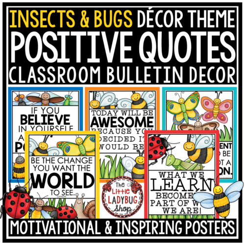Garden Bugs Insects Bees Theme Classroom Décor Bundle Butterflies
