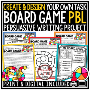 Create Design a Board Game Template End of Year Project Based Learning Activity