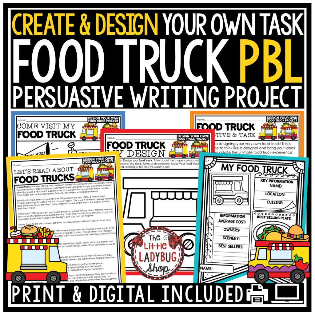 Real Life Design a Food Truck PBL Project Based Learning Templates ...