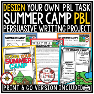 Create a Summer Camp Activity PBL End of Year Project Based Learning