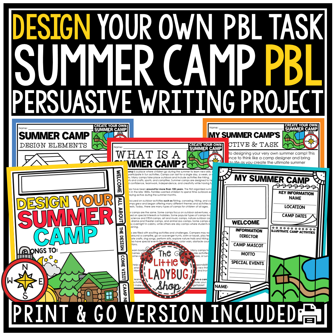 Create a Summer Camp Activity PBL End of Year Project Based Learning