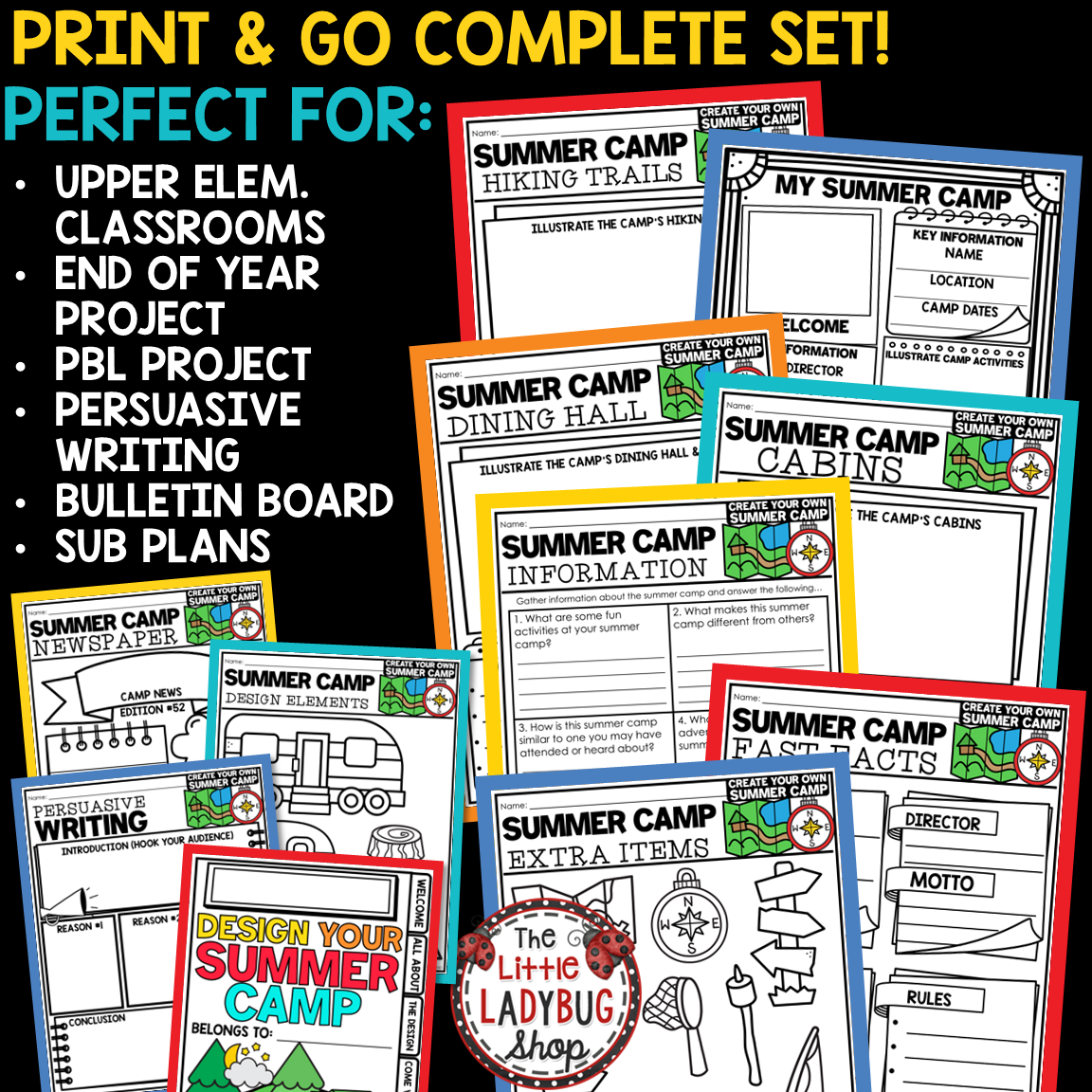 Create a Summer Camp Activity PBL End of Year Project Based Learning