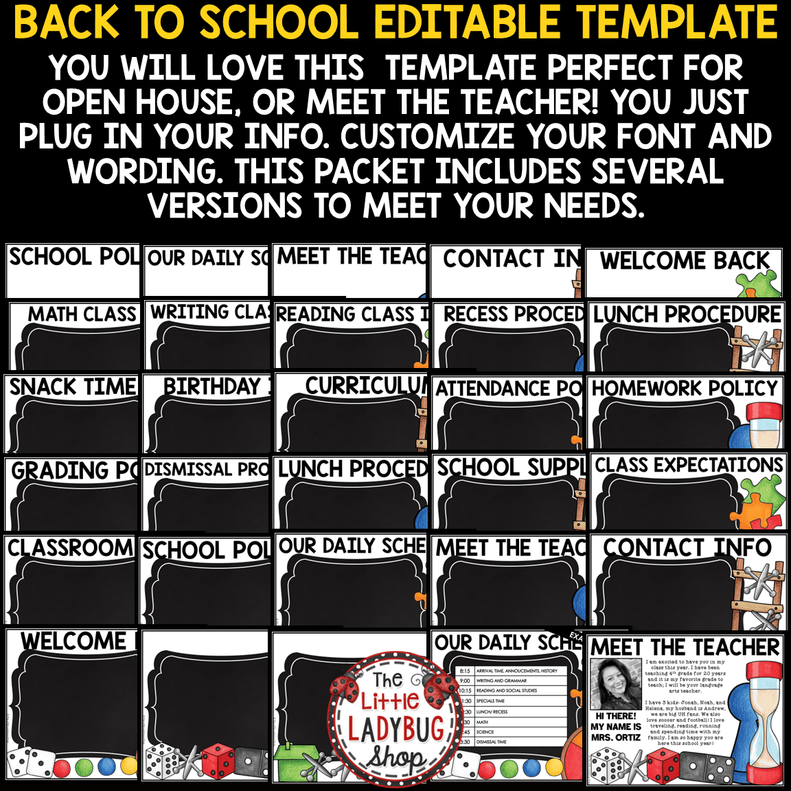 Board Game Theme Classroom Décor Bundle Game Night Teamwork