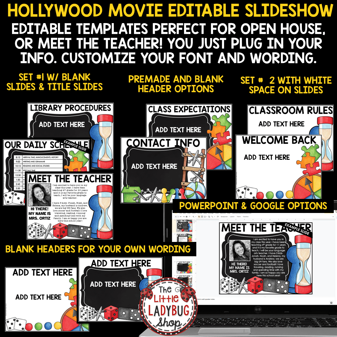 Board Game Theme Classroom Décor Bundle Game Night Teamwork