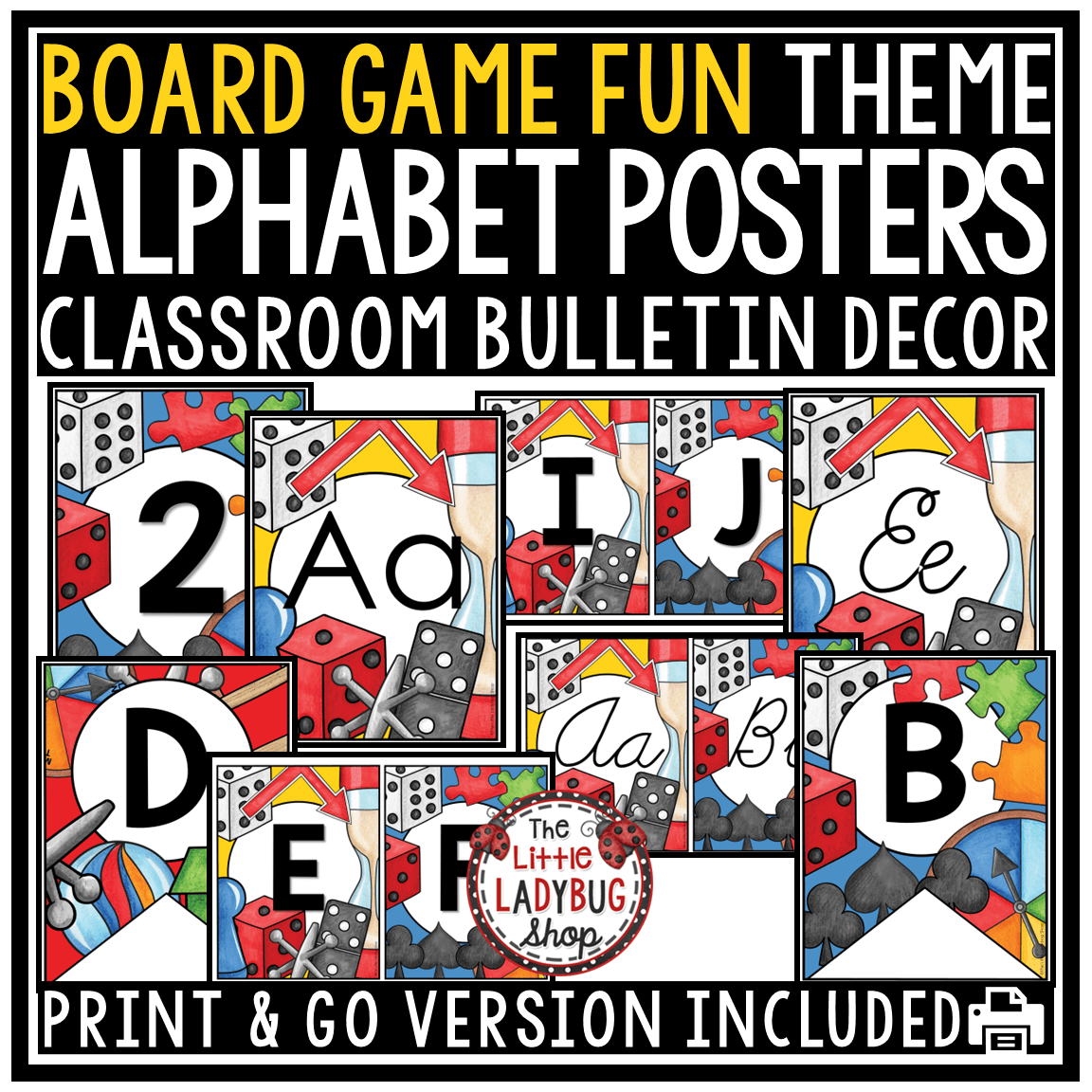 Board Game Theme Classroom Décor Bundle Game Night Teamwork