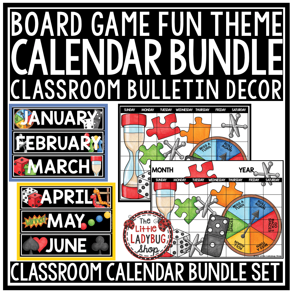 Board Game Theme Classroom Décor Bundle Game Night Teamwork