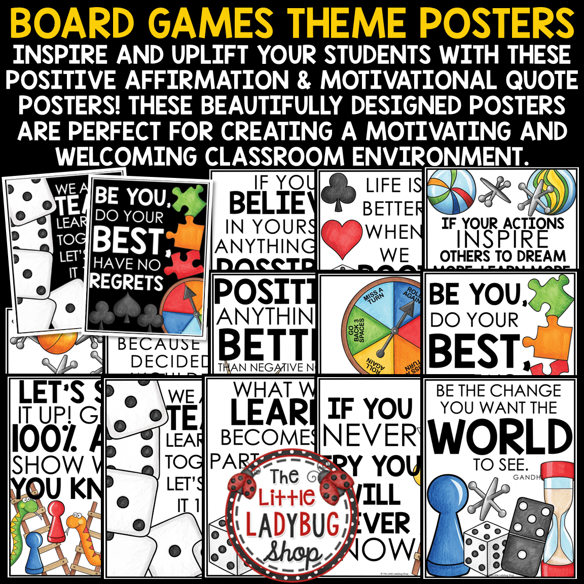 Board Game Theme Classroom Décor Bundle Game Night Teamwork