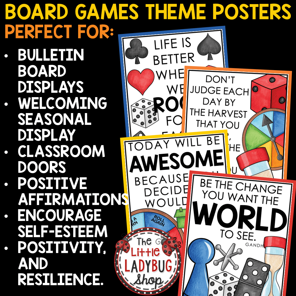 Board Game Theme Classroom Décor Bundle Game Night Teamwork