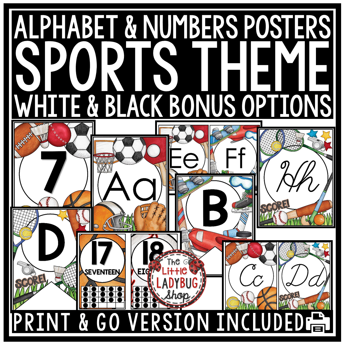 Varsity Team Sports Theme Classroom Décor Bundle All Star