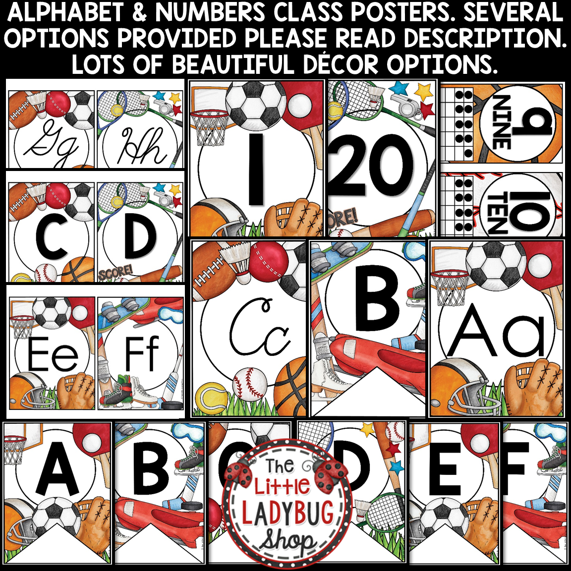 Varsity Team Sports Theme Classroom Décor Bundle All Star
